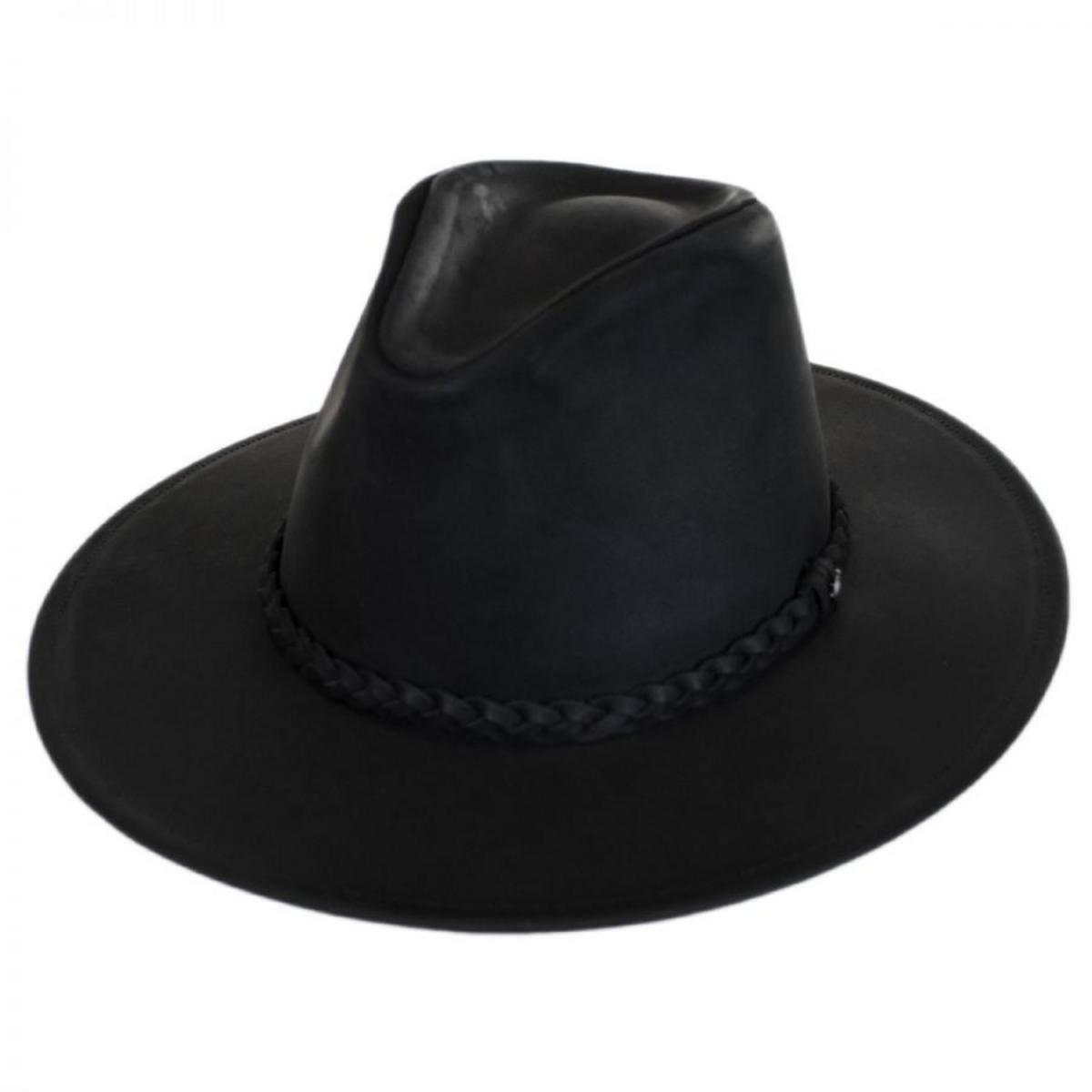 Jaxon Hats | Buffalo Leather Western Hat | 147201 | lead | BLACK