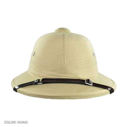 Village Hat Shop | Indian Pith Helmet | 155805 | front | KHAKI