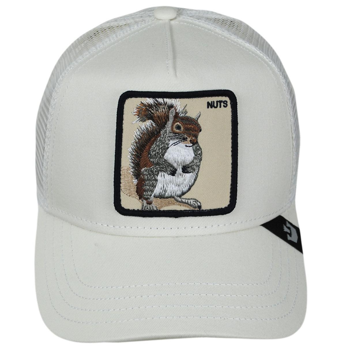 Goorin Bros | Squirrel Nuts Mesh Trucker Snapback Baseball Cap | 200491 | front | WHITE