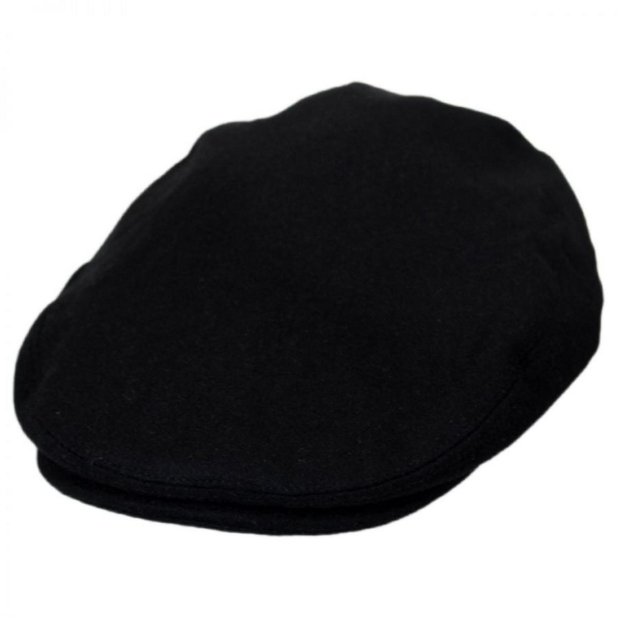 Jaxon Hats | Harlem Wool Blend Ivy Cap | 167733 | lead | BLACK