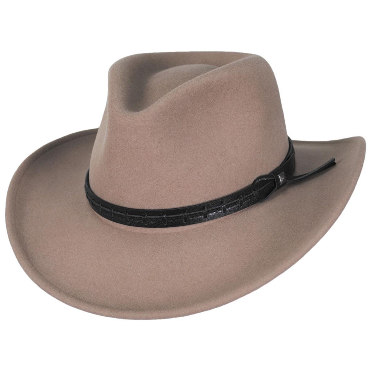 Bailey Western | Firehole Crushable Wool LiteFelt Western Hat | 130141 | lead | FAWN