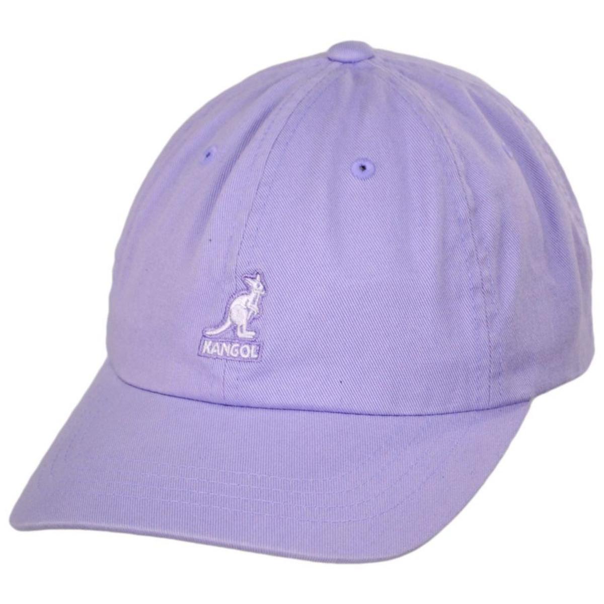 Kangol | Washed Cotton Strapback Baseball Cap Dad Hat - Fashion Colors | 201173A | lead | ICED LILAC