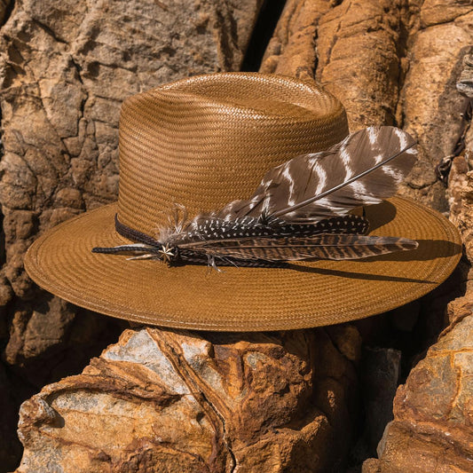 Stetson | Juno Shantung Straw Fedora Hat | 127039 | lsmone | SAND
