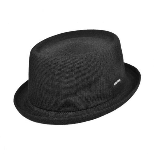 Kangol | Bamboo Mowbray Pork Pie Hat | 185744 | lead | BLACK
