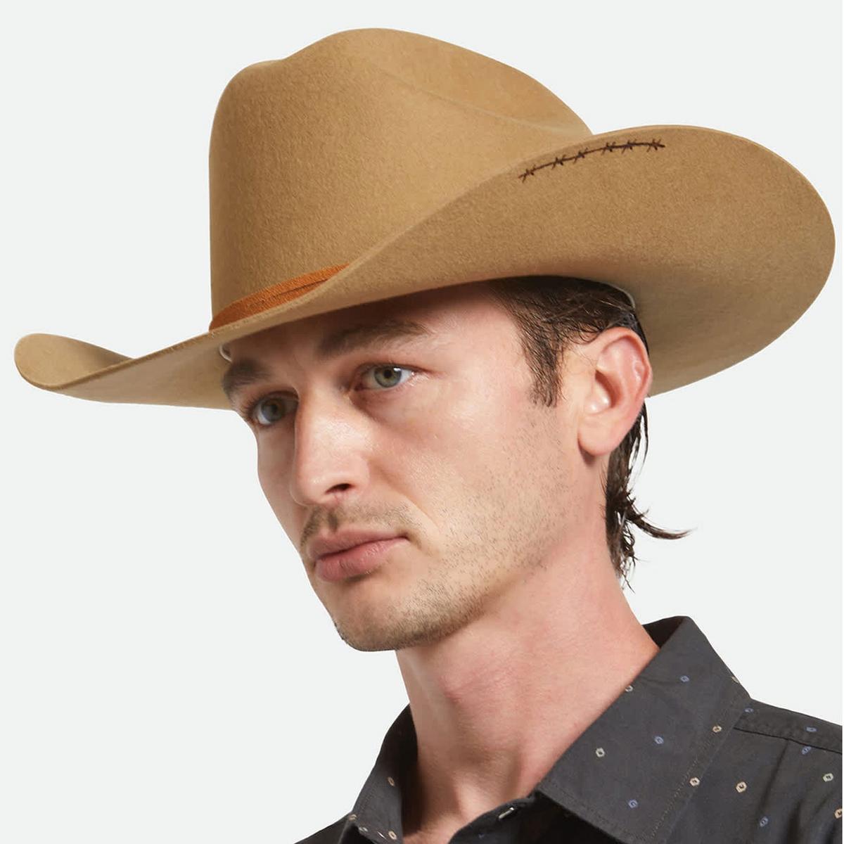 BRIXTON HATS | Laredo Branded Wool Felt Cowboy Hat | 135667 | lsmone | ANTIQUE BRONZE