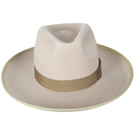 BRIXTON HATS | Reno Wool Felt Fedora Hat | 135651 | front | BONE/SAND