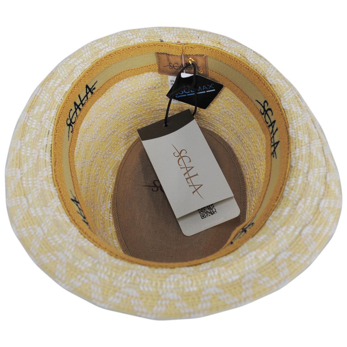 Scala | Zane Poly Cotton Braid Fedora Hat | 126075 | under | NATURAL