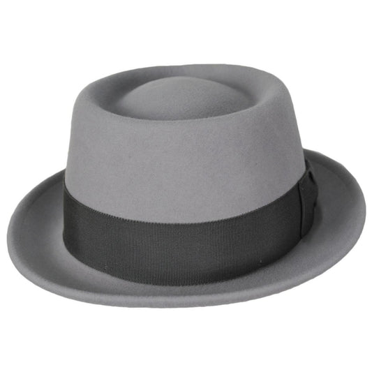 Bailey 1922 | Darron Wool LiteFelt Pork Pie Hat - Flint Grey | 130000FW23 | front | FLINT GREY