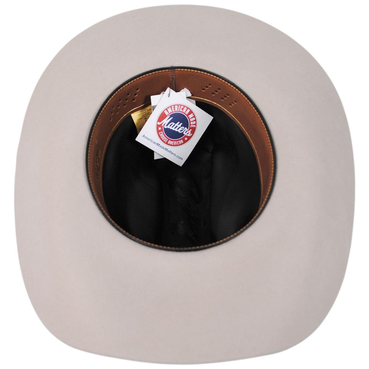 Bailey Western | Lightning Wool and Angora Felt Cowboy Hat | 130023 | under | SILVERBELLY