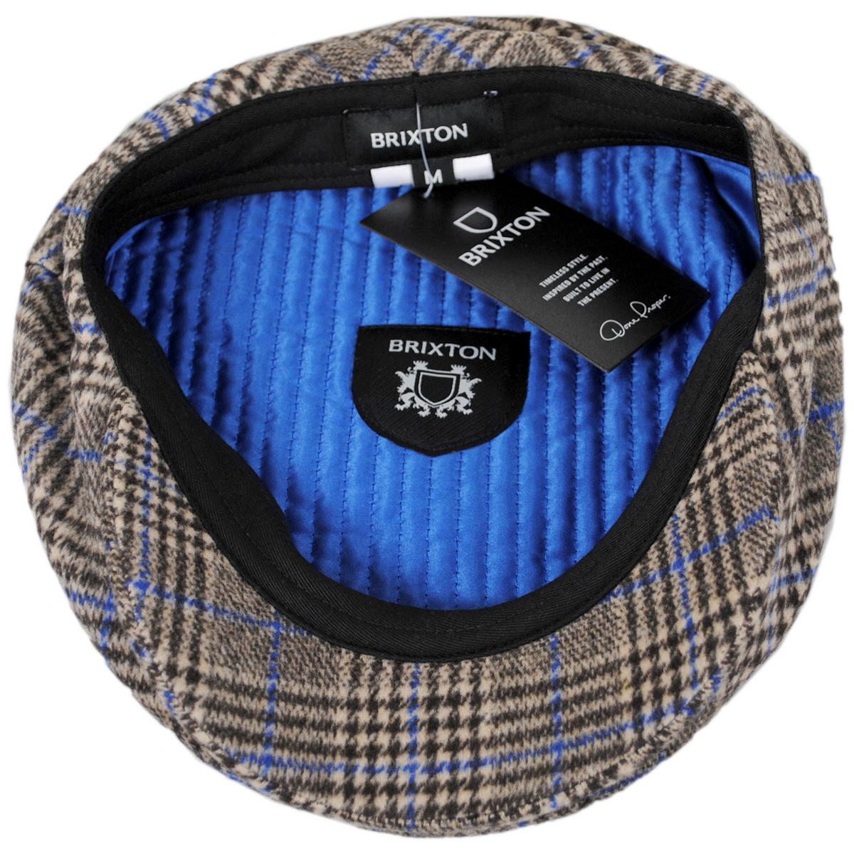 BRIXTON HATS | Barrel Wool Blend Plaid Ivy Cap | 161523 | under | TAN/LIGHT BROWN/ROYAL