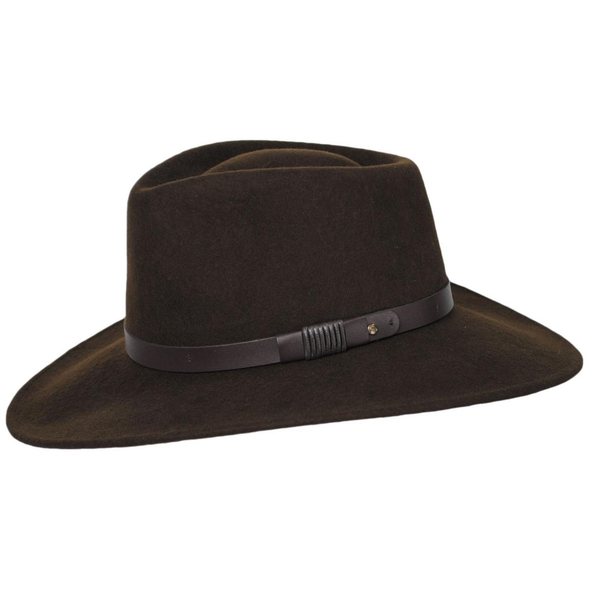 Bigalli | Australian Wool Felt Outback Hat | 131419 | profile | CHOCOLATE