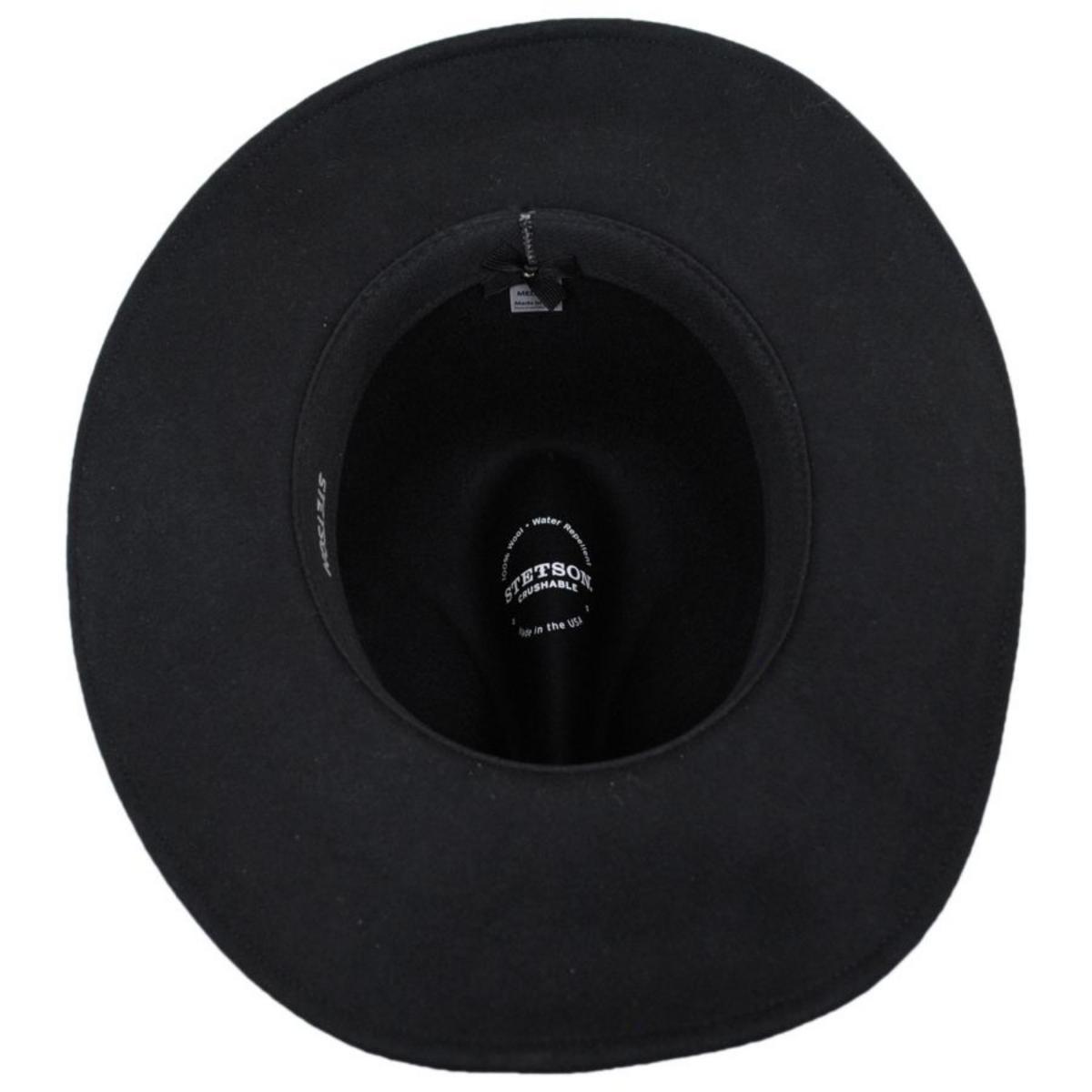 Stetson | Gus Crushable Wool Felt Western Hat | 130725 | under | BLACK