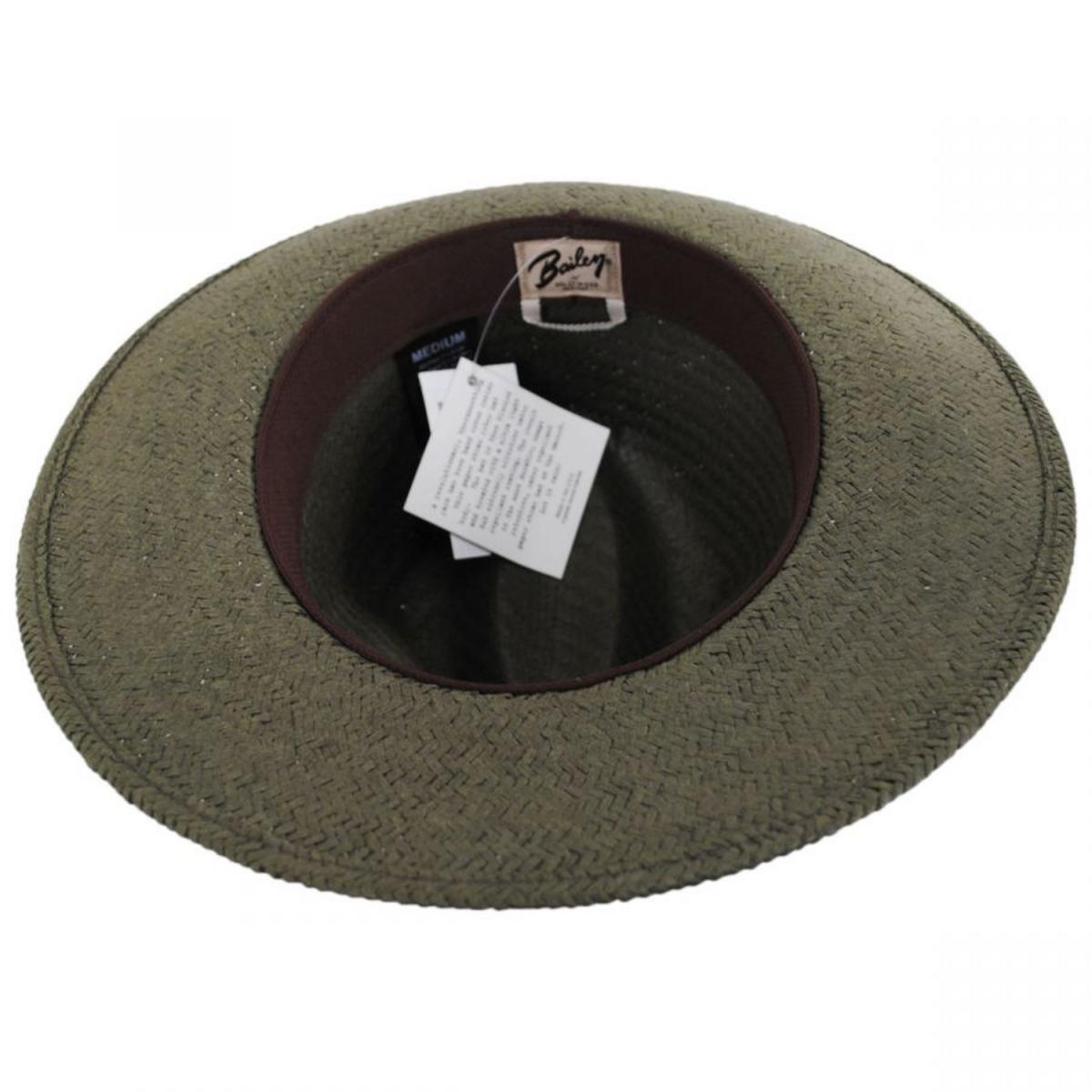 Bailey 1922 | Rothney Raindura Straw Fedora Hat - Kapok Green | 127873SS24 | under | KAPOK GREEN
