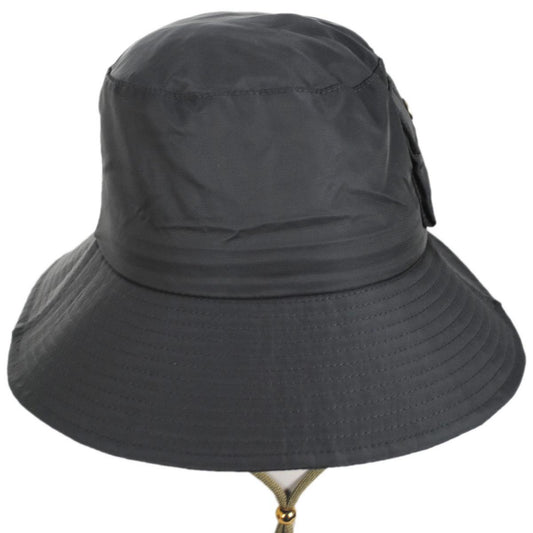 Scala | Aloma Nylon Rain Hat | 106425 | front | CHARCOAL