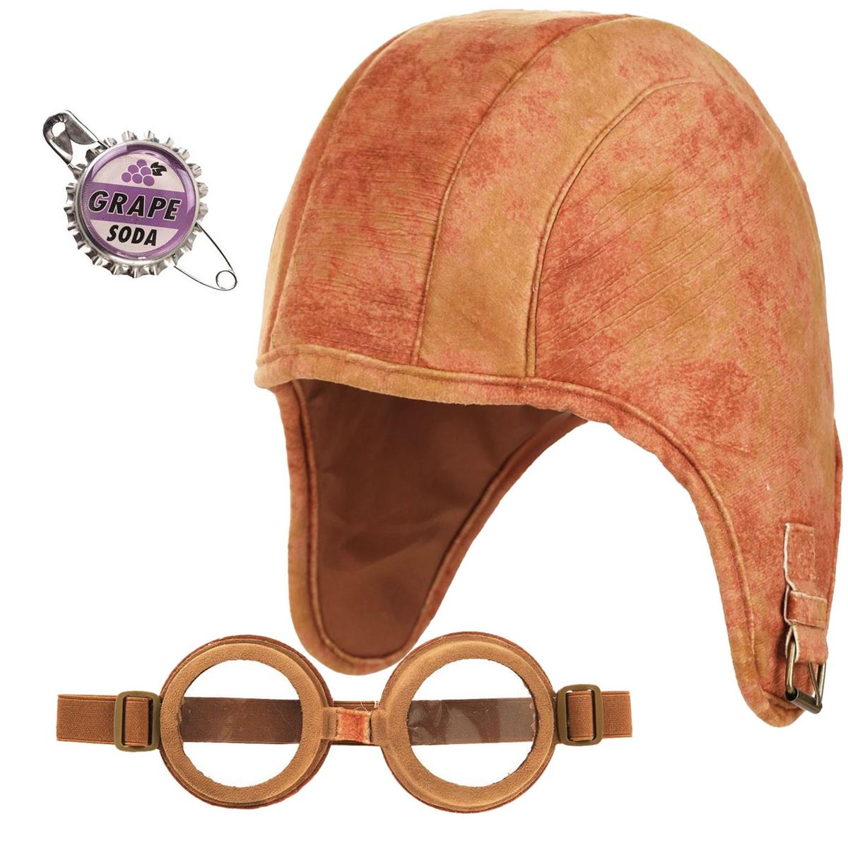 aviator gear Pixar Up Aviator Costume Kit | Adult | Mens | ST | Brown/White