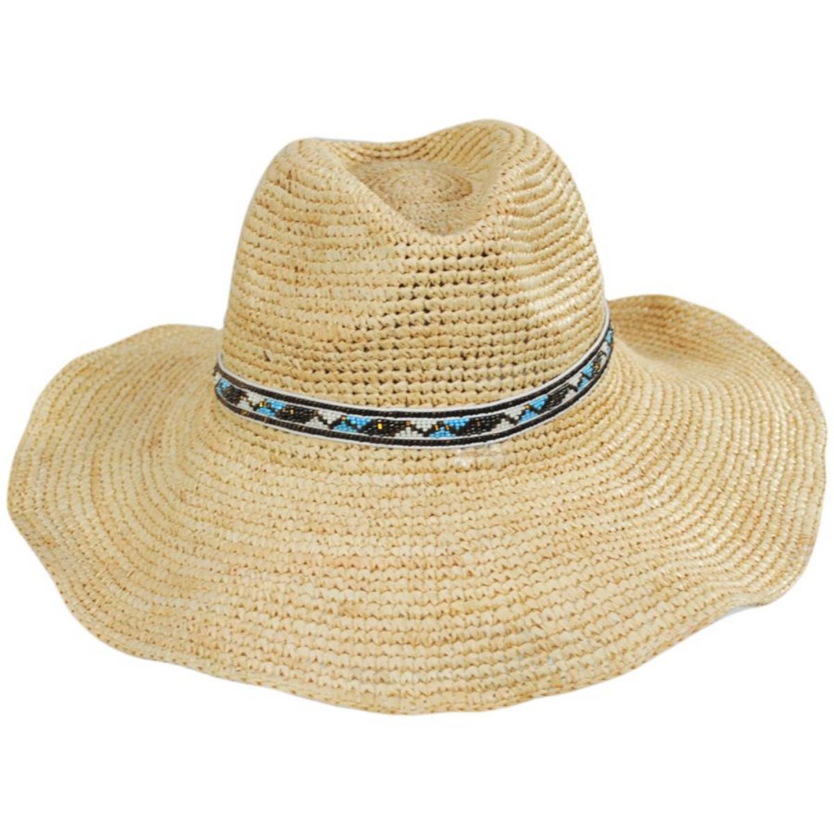 Lainey Raffia Crochet Western Hat