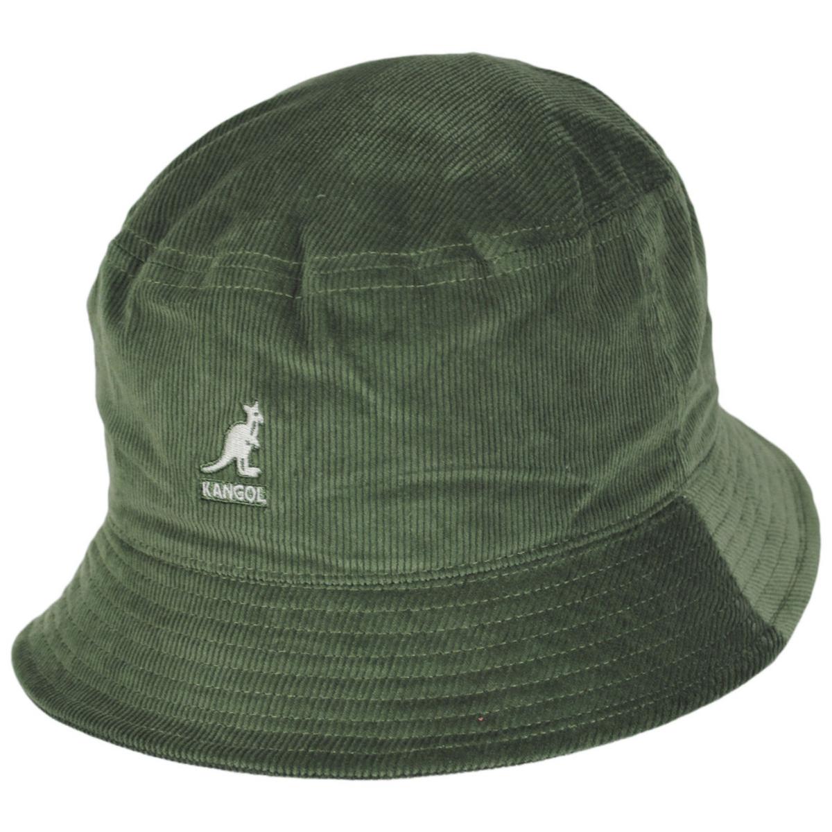 Kangol | Corduroy Cotton Blend Bucket Hat | 185710 | lead | OLIVE