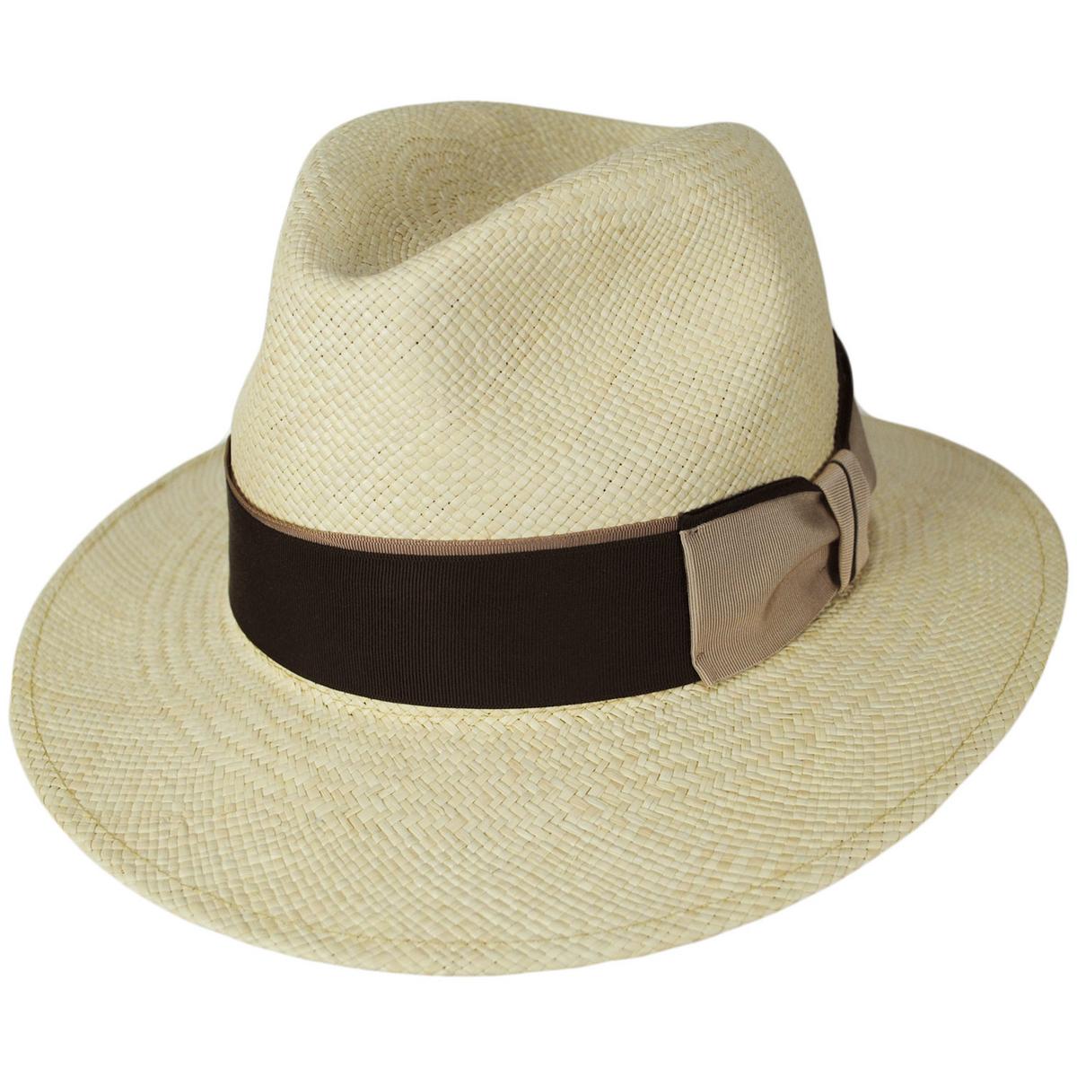 Stefeno Hats | Carena Brisa Panama Straw Fedora Hat | 129707 | lead | NATURAL
