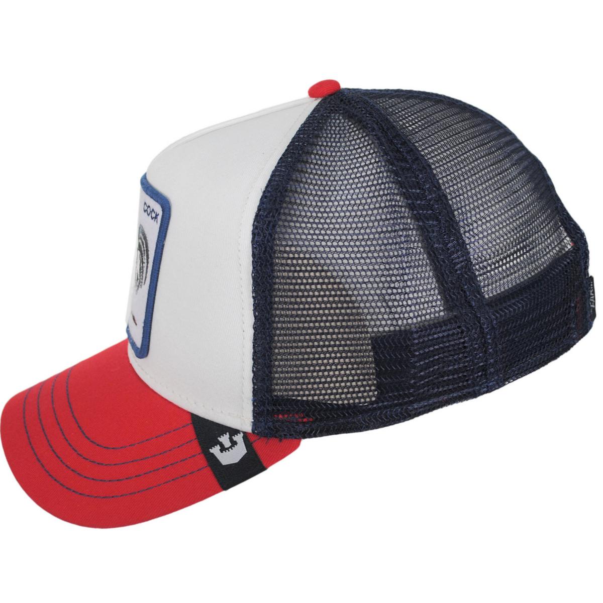 Goorin Bros | Cock Mesh Trucker Snapback Baseball Cap | 200441RWB | profile | WHITE