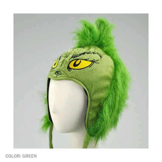 Dr. Seuss | The Grinch Peruvian Beanie Hat | 501303 | front | GREEN