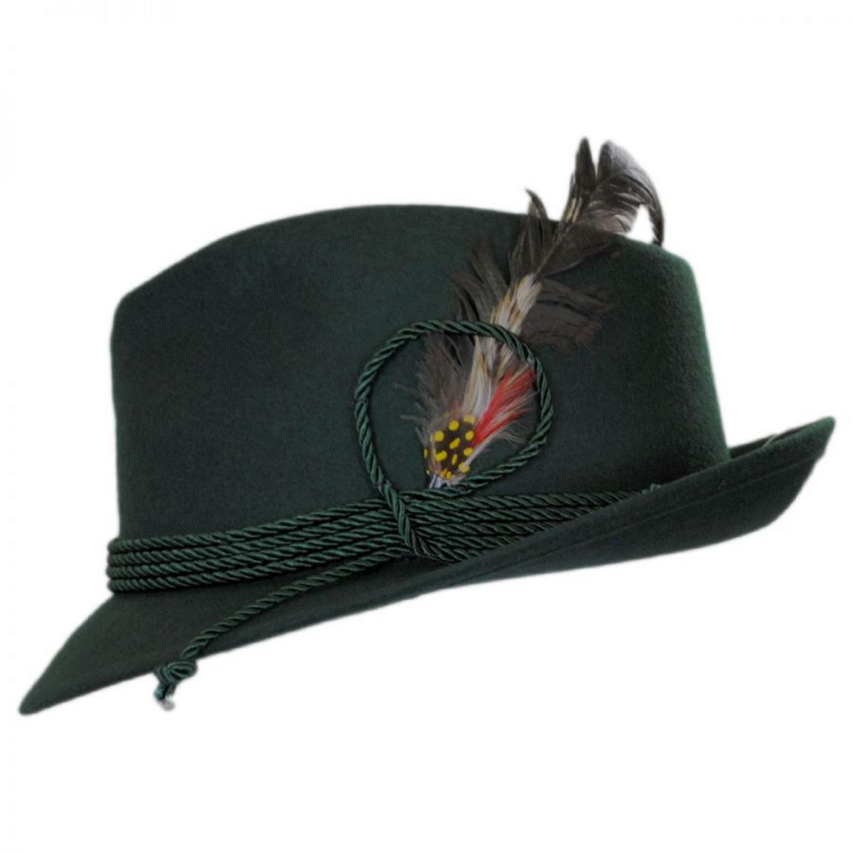 Jaxon Hats | Wholesale Made in the USA - Classics Wool Felt Bavarian Hat B2B Pre-Pack | B2B191723 | profile | DARK GREEN