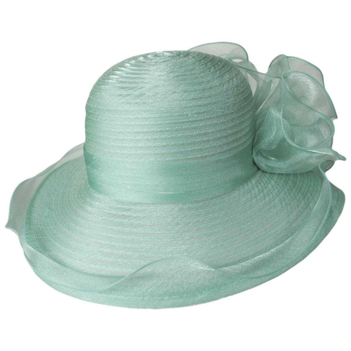 San Diego Hat Company | Organza Mesh Lampshade Dress Hat | 121050 | lead | SAGE