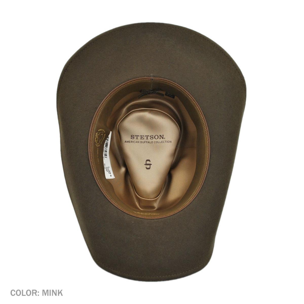 Stetson | Rawhide Buffalo Fur Felt Western Hat | 130626 | under | MINK