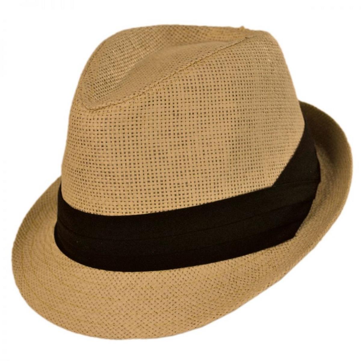 Jeanne Simmons | Kid's Toyo Straw Classic Fedora Hat | 505603 | lead | TAN
