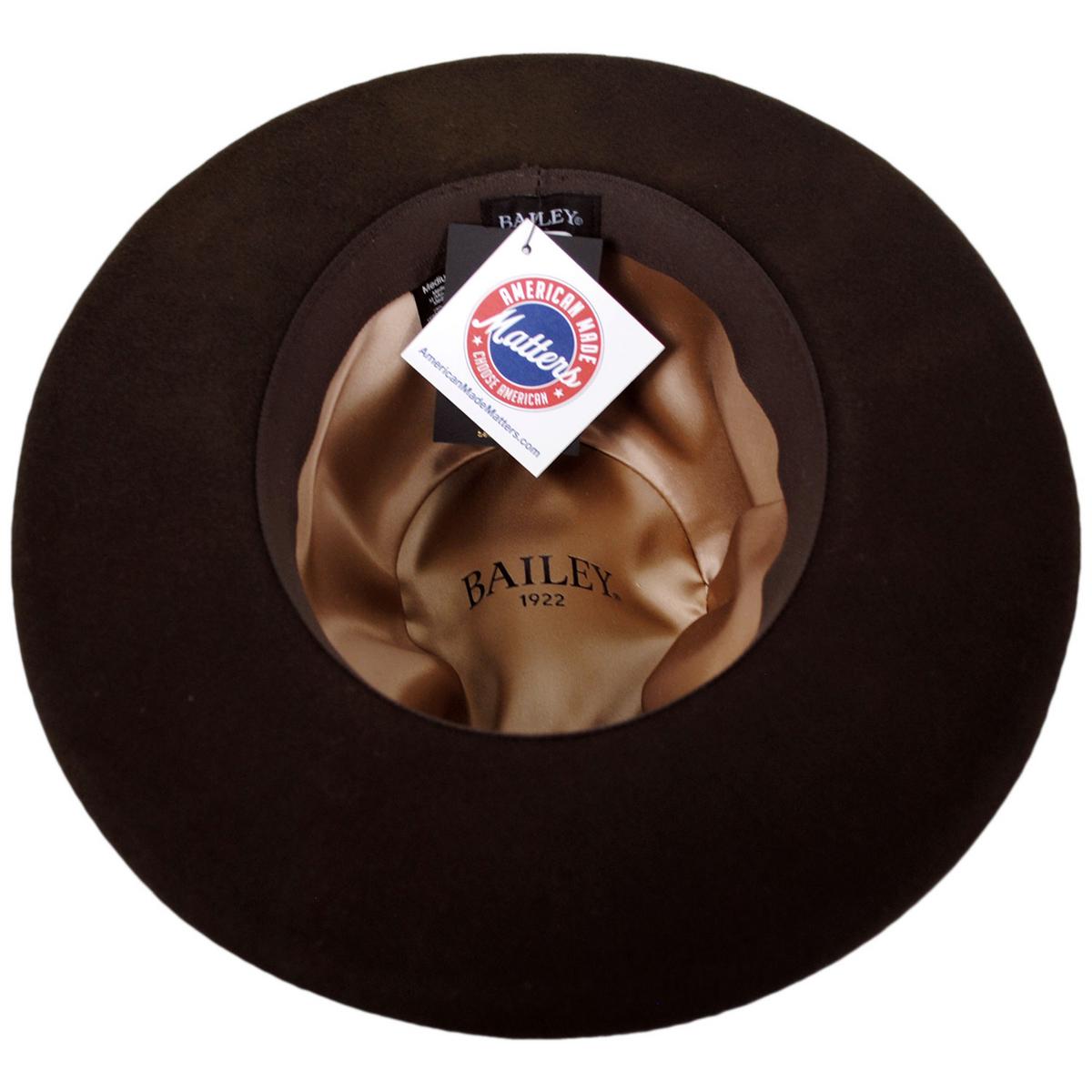 Bailey 1922 | Walsden Wool Felt Homburg Hat | 133301 | under | JAVA BEAN