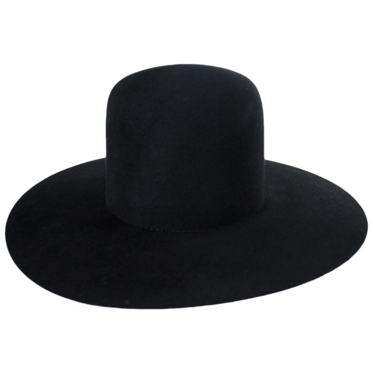 Bailey 1922 | Kisner Wool Felt Open Crown Hat | 130369 | front | BLACK