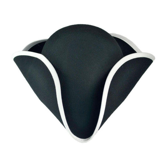 Jaxon Hats | Wholesale Made in the USA - Classics Wool Felt Tricorn Hat B2B Pre-Pack | B2B191720 | front | BLACK