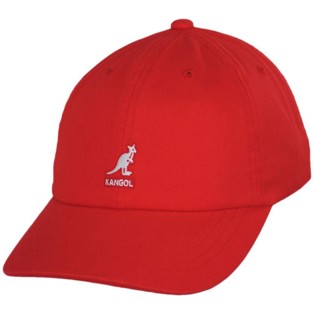 Kangol | Washed Cotton Strapback Baseball Cap Dad Hat - Fashion Colors | 201173A | lead | CHERRY GLOW