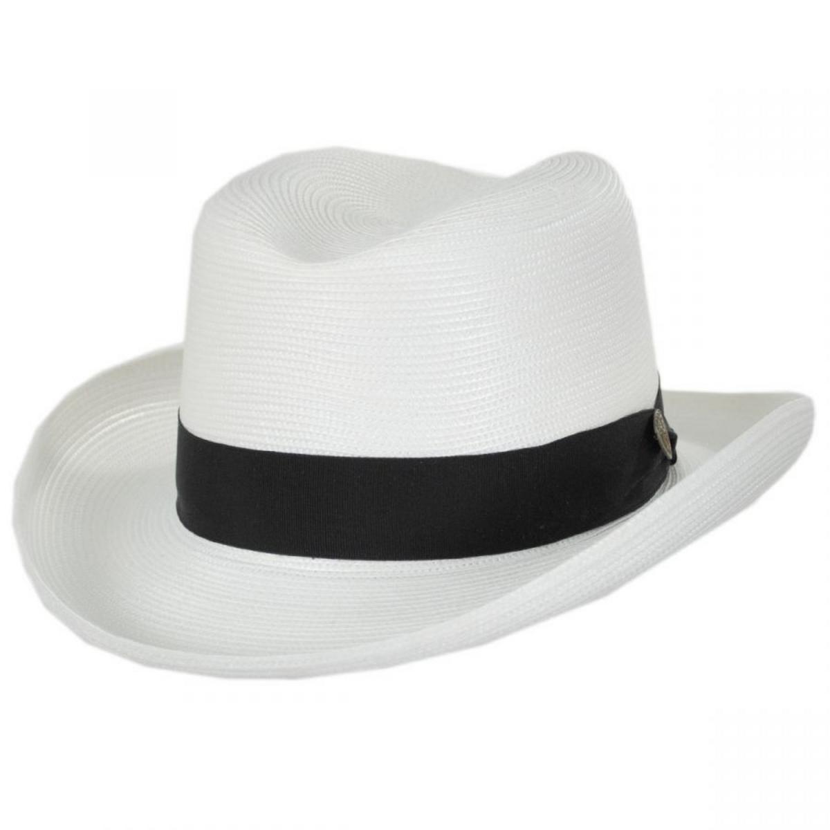 Free People El Dorado Fedora El Dorado Florentine Milan Straw Homburg Hat – Village Hat Shop main image 4
