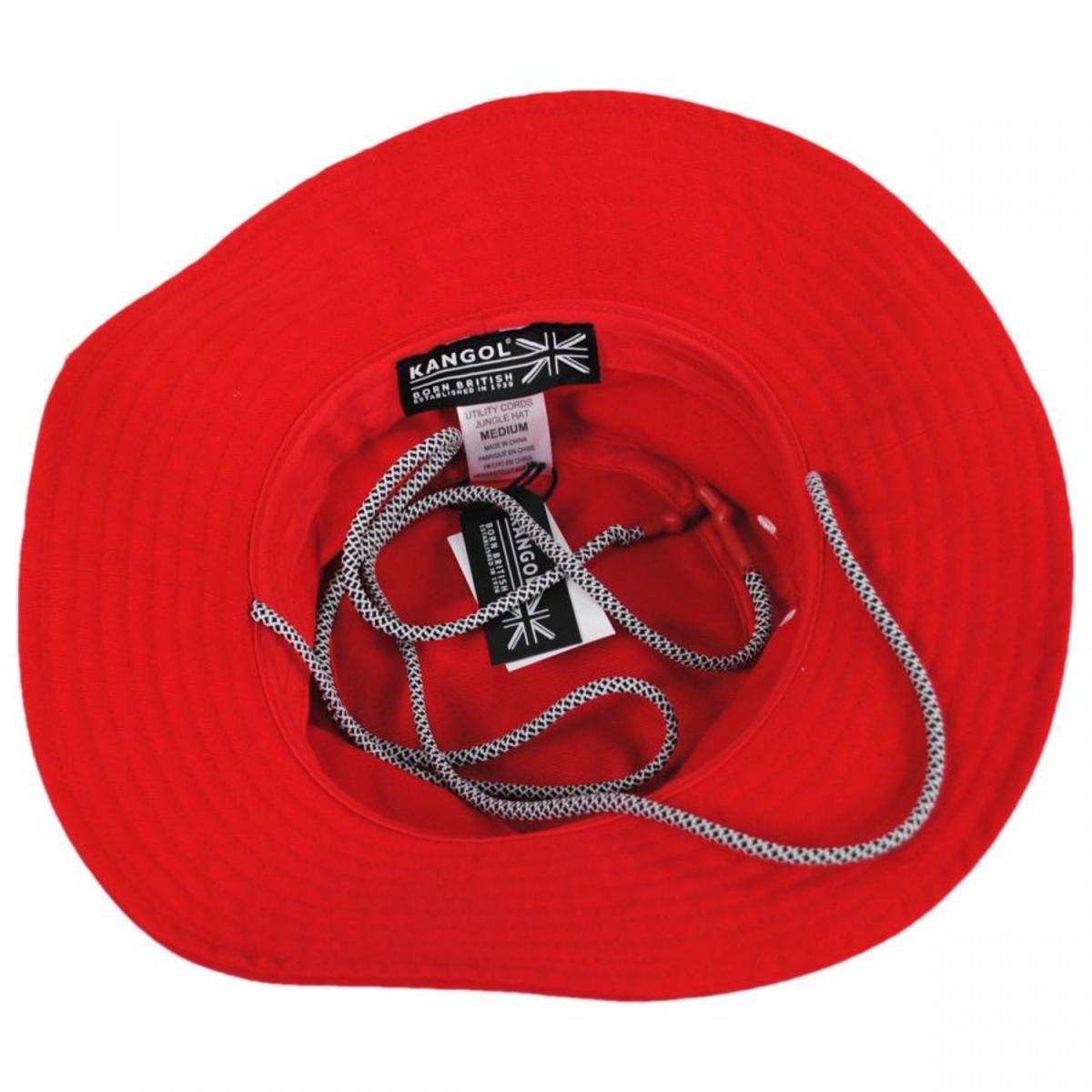 Kangol | Jungle Utility Cords Cotton Bucket Hat | 185779 | under | RED