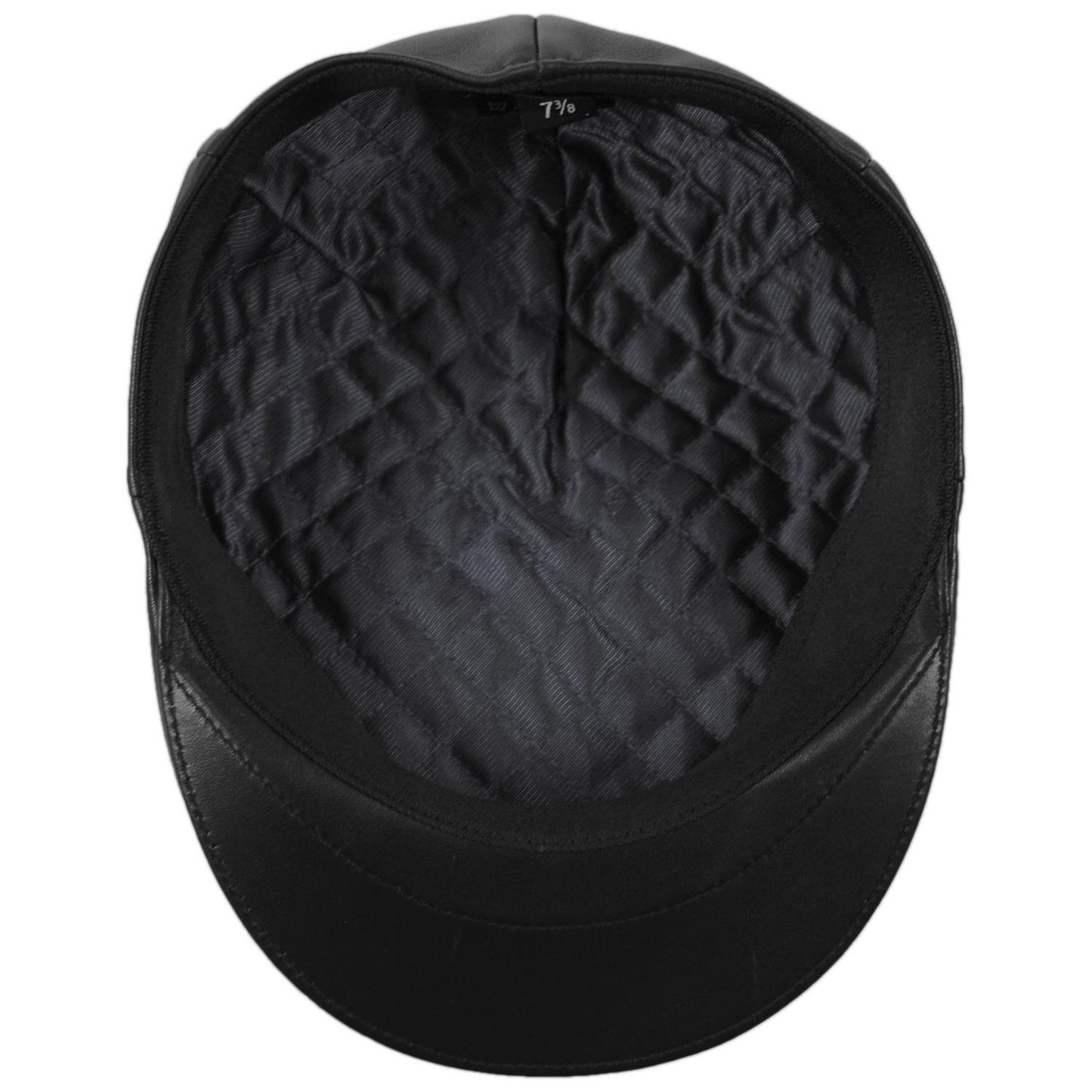 Stefeno Hats | Lambskin Luxe Ascot Cap | 171503 | under | BLACK