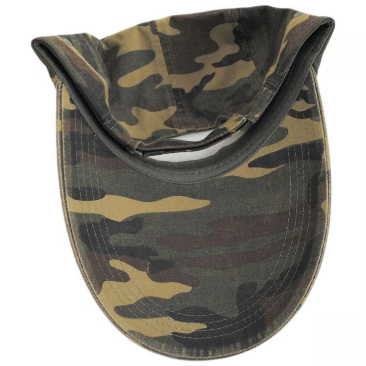 Village Hat Shop | VHS Long Bill Adjustable Baseball Cap | 222440 | under | CAMOUFLAGE