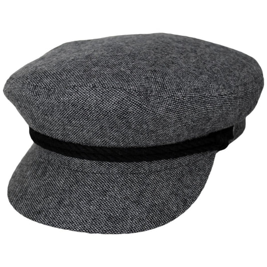 BRIXTON HATS | Wool Blend Tweed Fiddler Cap - Grey/Black | 181303GBT | lead | GREY/BLACK