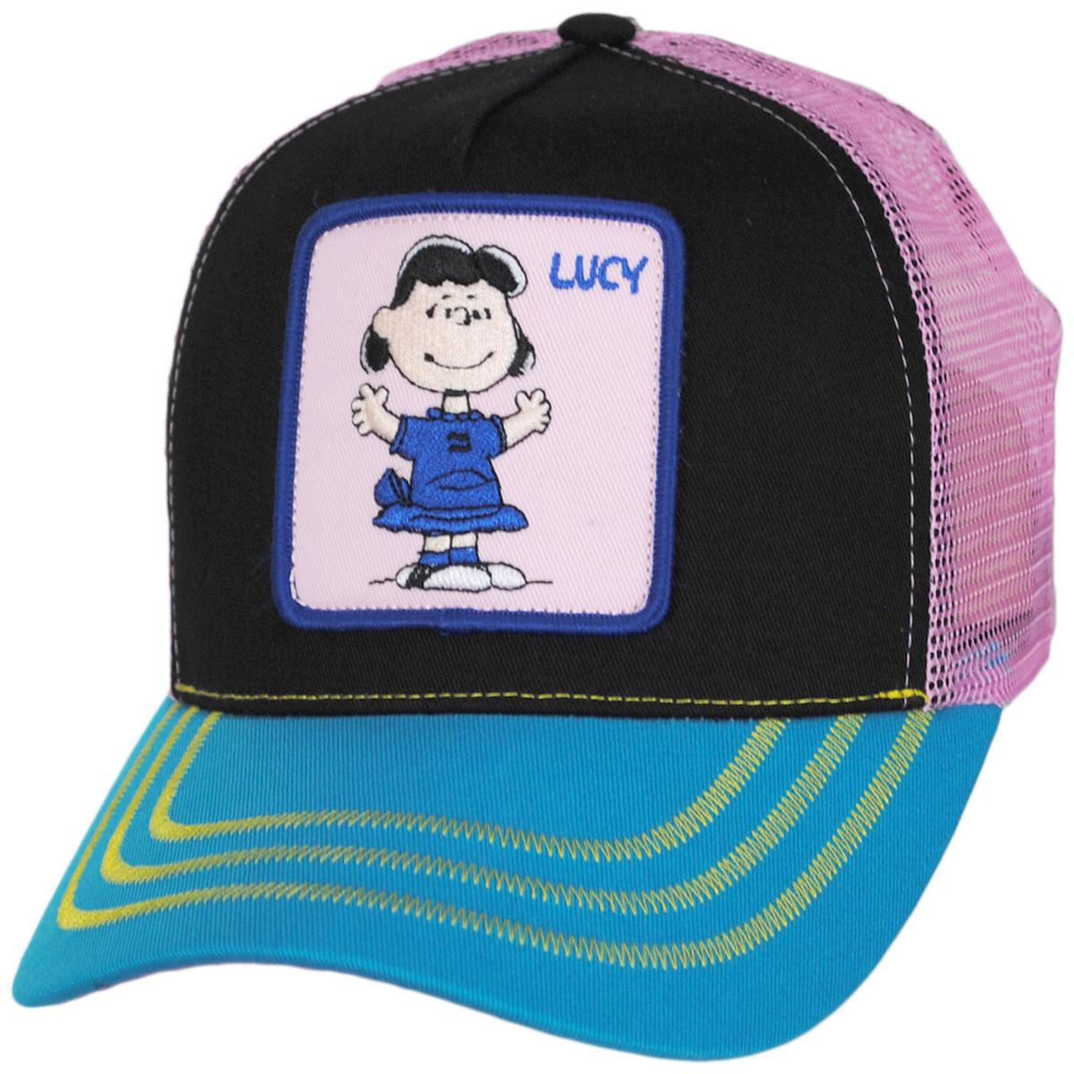 Peanuts | Lucy Mesh Trucker Snapback Baseball Cap | 201303 | lead | PINK