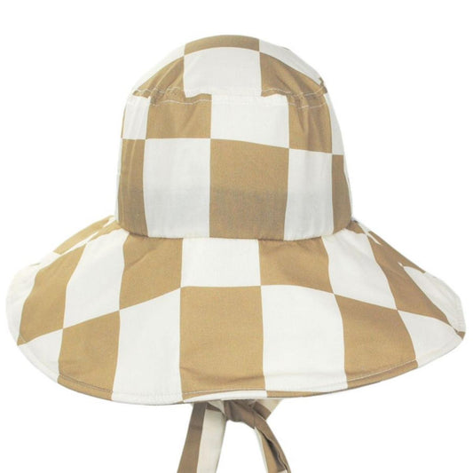 BRIXTON HATS | Jasper Cotton Packable Bucket Hat | 185548 | front | SAND/WHITE CAP