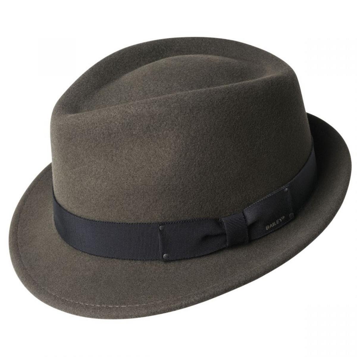 Bailey 1922 | Wynn Wool LiteFelt Fedora Hat | 130048 | lead | SERPENT
