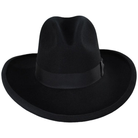 Bailey Western | Clayton Wool/Fur Felt Blend Gus Western Hat | 130025 | front | BLACK