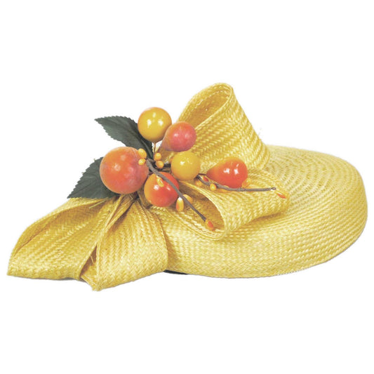 Kathy Jeanne | Vintage Orange Sisal Straw Pillbox | 122460 | front | LEMON