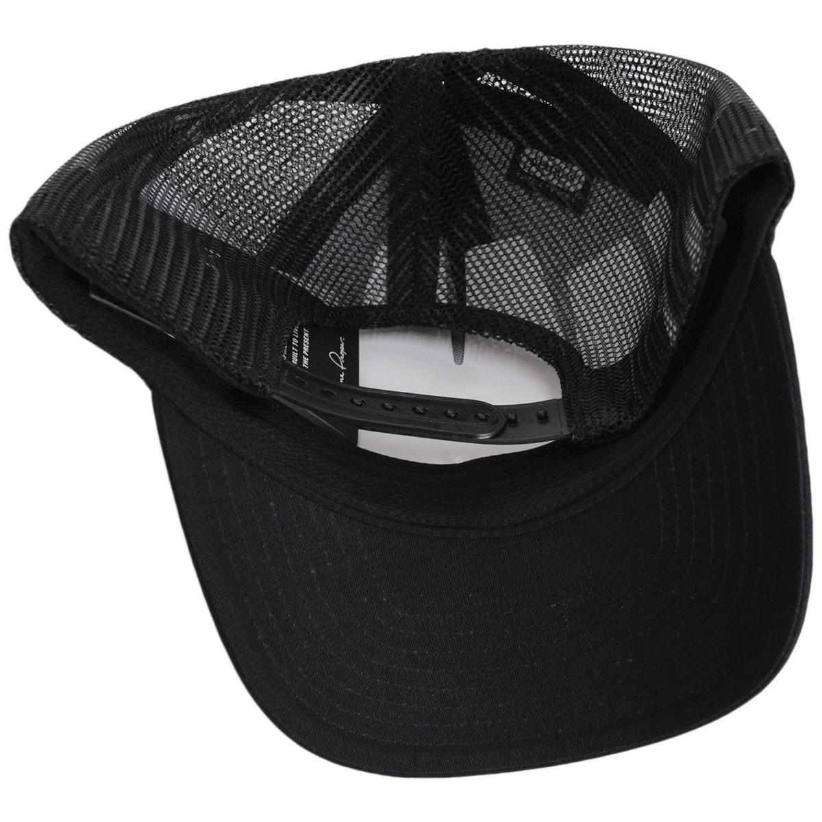 BRIXTON HATS | Crest X Bureo MP Mesh Trucker Snapback Baseball Cap | 201798 | under | BLACK