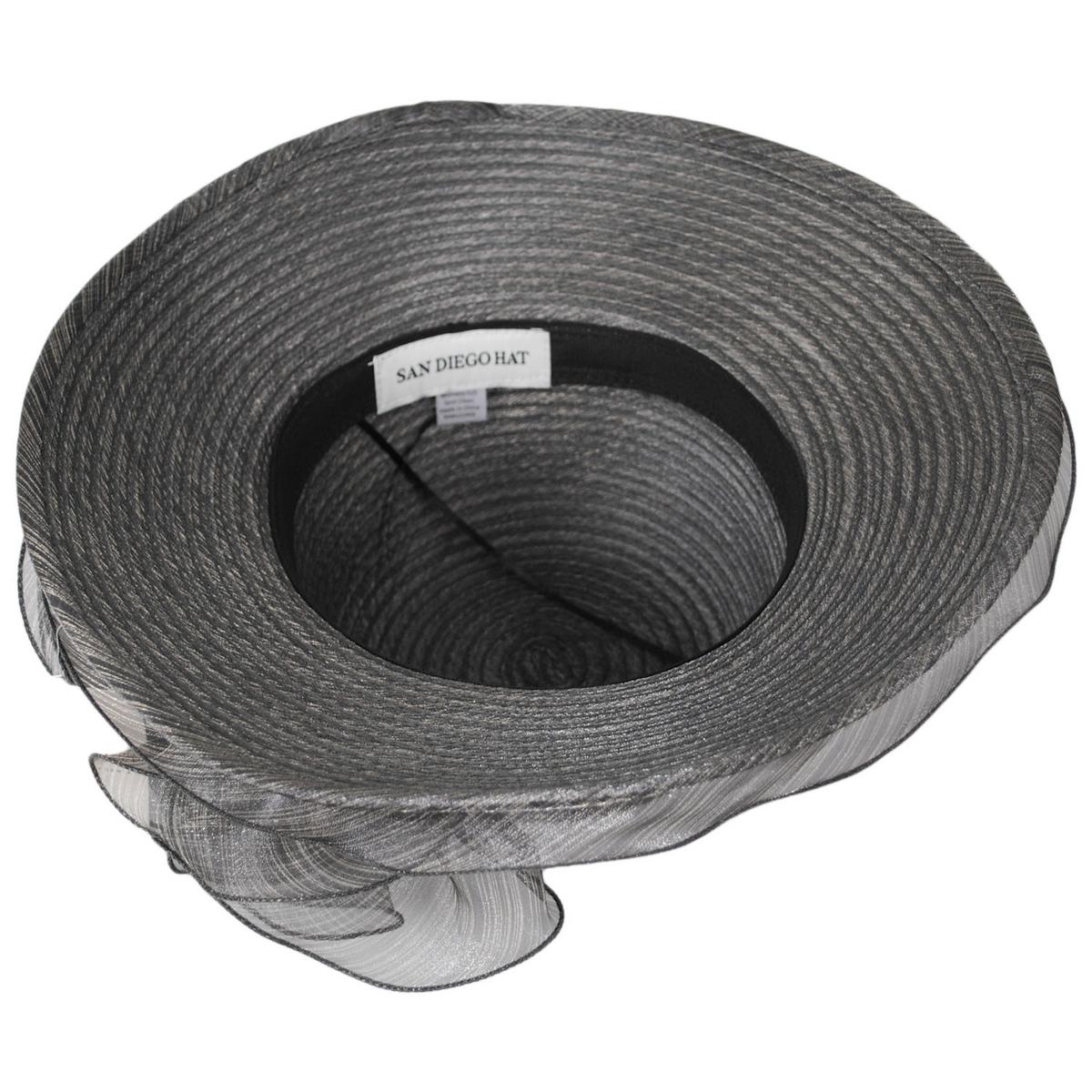 San Diego Hat Company | Organza Mesh Lampshade Dress Hat | 121050 | under | GREY