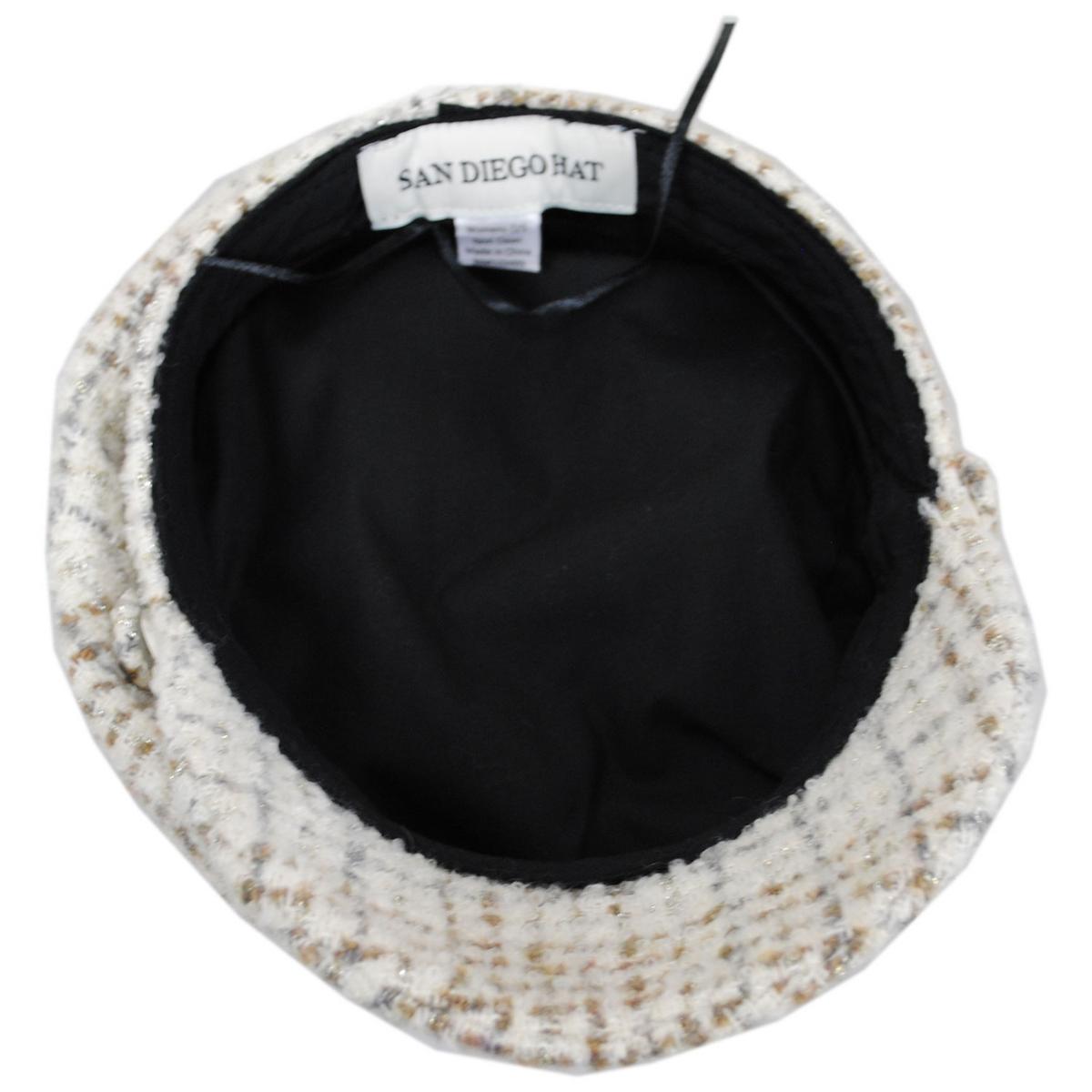 San Diego Hat Company | Emmy Lou Tweed Cabbie Cap | 108655 | under | IVORY