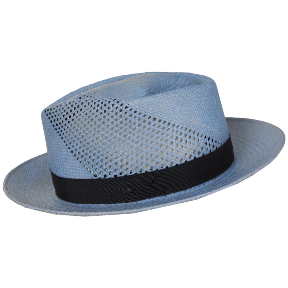 Bailey 1922 | Hurtle Panama Straw Fedora Hat | 127737 | profile | ELEMENTAL BLUE