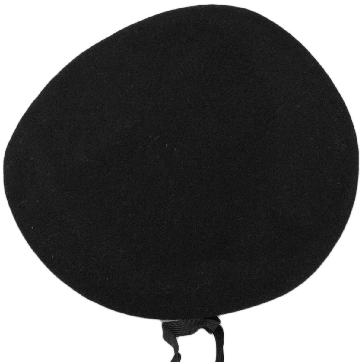 Village Hat Shop | Army Wool Military Beret with Flash | 151109 | under | BLACK