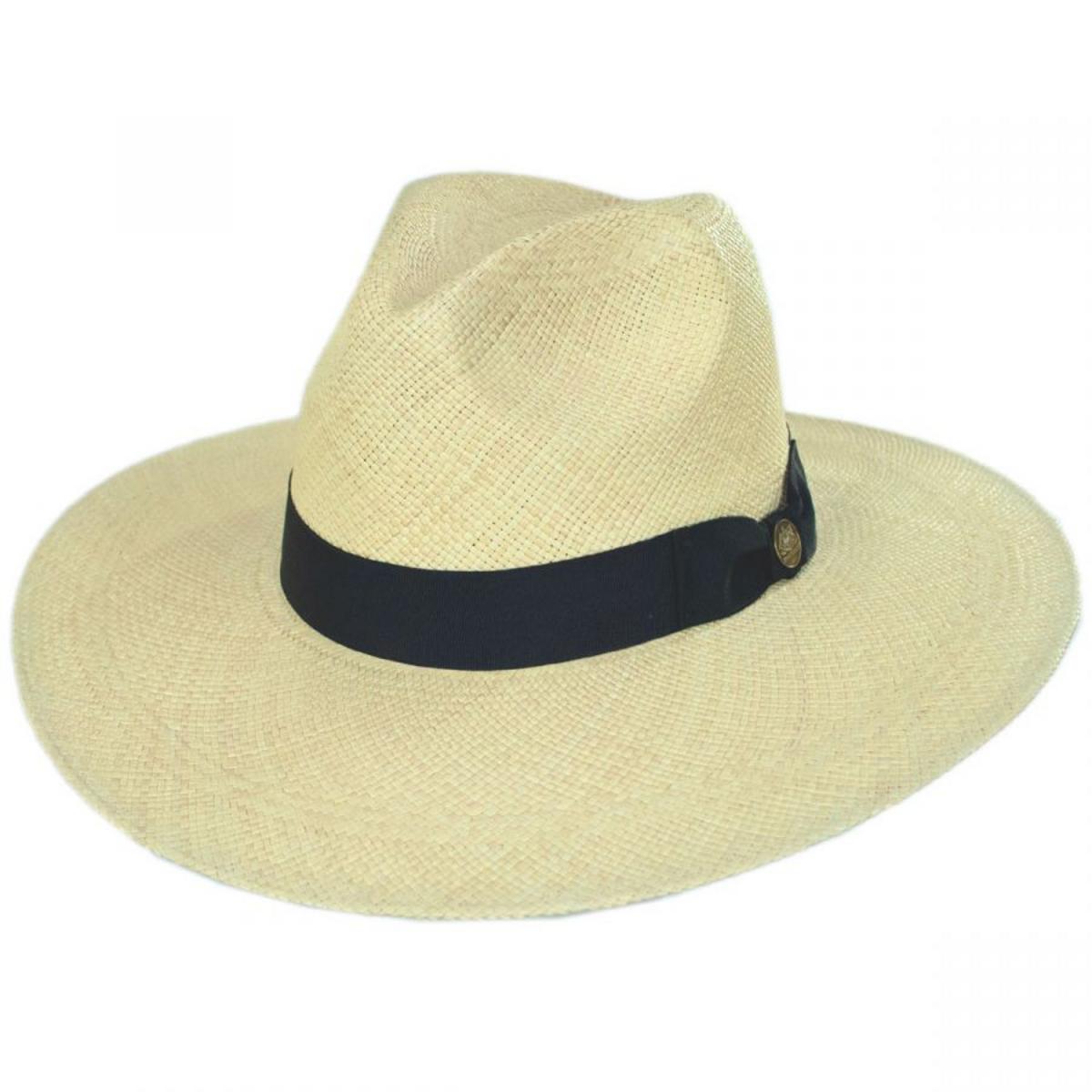 Naturalist Wide Brim Panama Straw Fedora Hat – Village Hat Shop