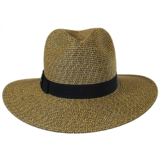 Scala | Toyo Straw Braid Fedora Hat | 101408 | front | COFFEE