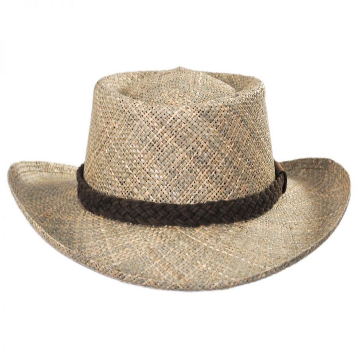 Bailey 1922 | Melton LiteStraw Seagrass Gambler Hat | 127853 | front | NATURAL